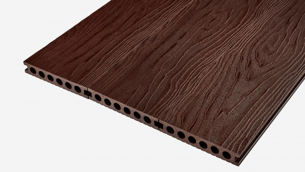 Террасная доска Groentec 6000x145x25 мм усиленная, Шоколад